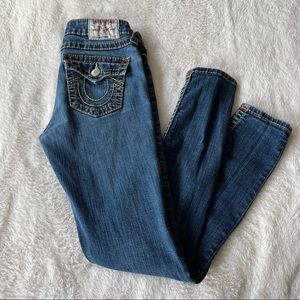 True Religion women’s super skinny with flap om big T jeans 👖